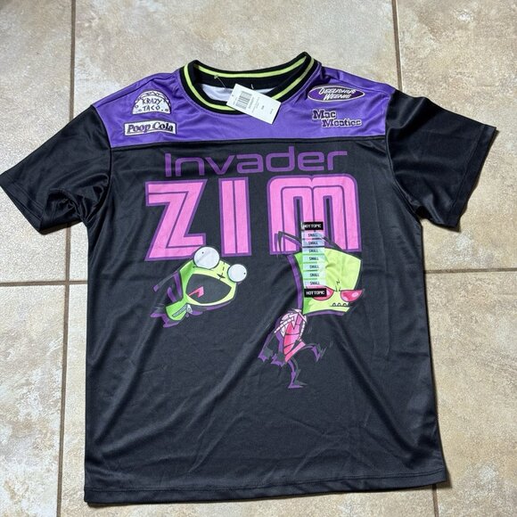 Invader Zim GIR & Zim Girls Soccer Jersey SMALL New - Picture 1 of 11